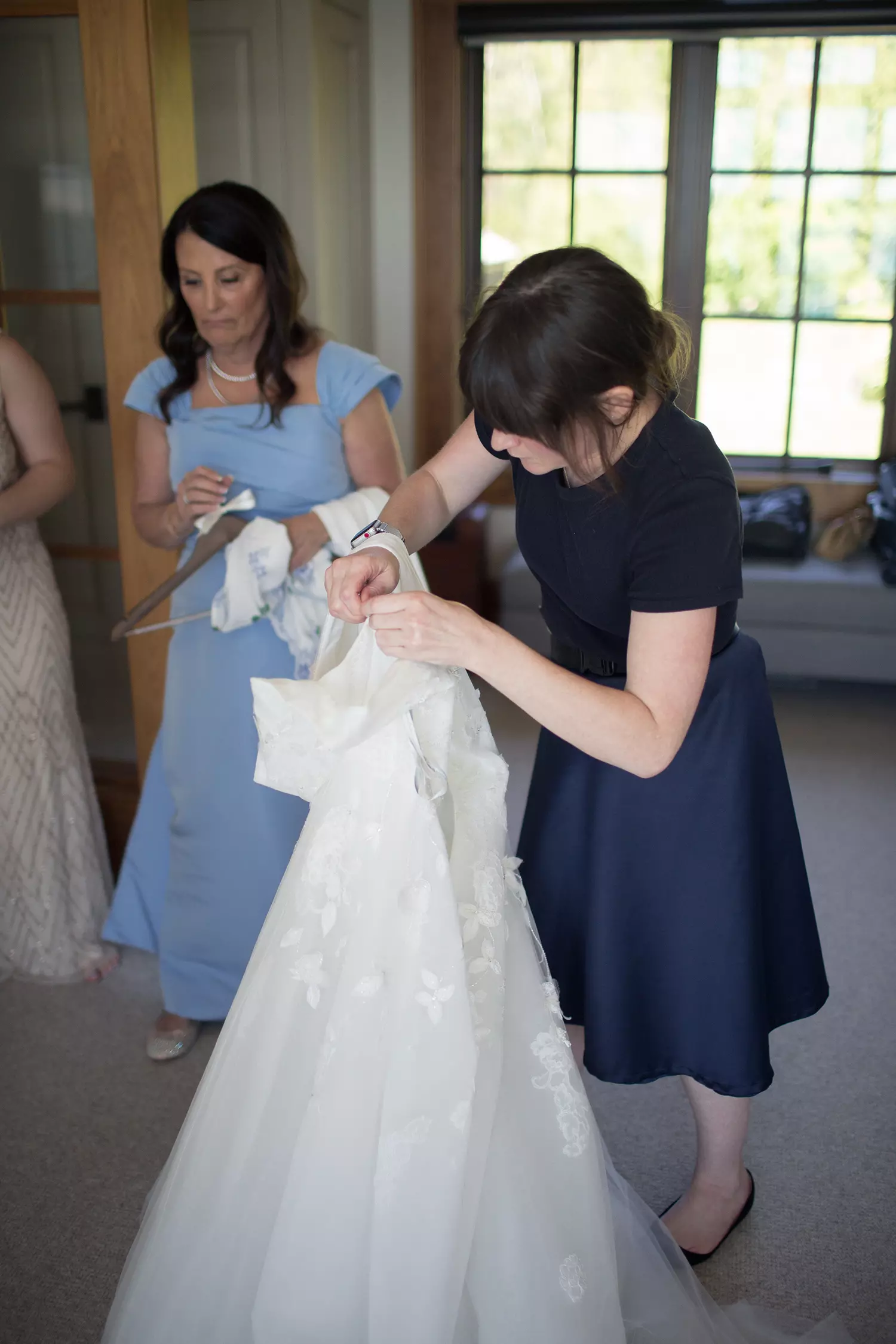 The Stylish Bride. Wedding Day services. Your “Ladies-in-Waiting” take care of everything you need on your wedding day — from steaming the wedding dress to repairing broken zippers. Wedding day dressers and stylists.