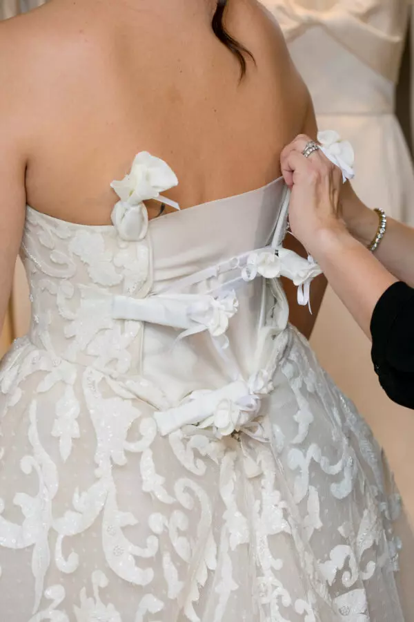 The Sample Size Solution. A solution to modify a wedding dress sample so that any bride regardless of their shape or size can try it on.