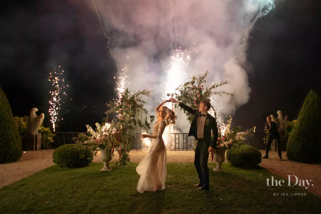 The Stylish Bride wedding clients, TheDay_Ira Lippke, fireworks