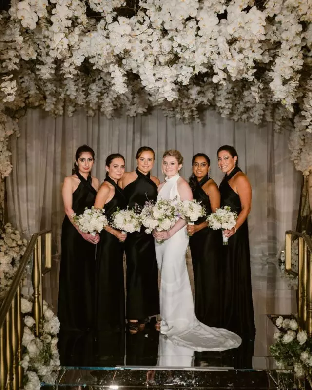 Is your entire wardrobe black?! Do you want to incorporate black into your wedding day? We think you should!

A black aesthetic creates a sophisticated, elegant, and romantic mood for your wedding. Our beautiful bride Bianca opted for black bridesmaid dresses for her black tie wedding. Others in the bridal party, including the Mother of the Bride, and several guests incorporated the color into their looks. Our bride even switched into a gown with a black top for the after-party!

Styling: @thestylishbride 
Planner: @flavita23 @prestonrbailey 
Photographer: @fredmarcusstudio 
Venue: @theplazahotel 
Dress: @oscardelarenta 
Design + Floral: @prestonrbailey 
Rentals: @rent4event_usa 
Hair: @ozzielinda @sassoon77 
Makeup: Cache Dedivanaj, @kimaraahnert 
Video: @kennethcooperfilms 
Catering: @plazaparties 
Music: @onthemoveevents 
Production: @theplannerqatar @gregvang @papapozdnyakov 
Stationery: @cecinewyork 
Cake: @charlotteneuvillecakes 
Dance Floor: @gotoshout 
Bar: @dylanscandybar 

#thestylishbride #blackweddingaesthetic #blackwedding #blackandwhitewedding #blacktieaffair #blacktiewedding #formalwedding #glamorouswedding #weddingfashion #weddingstyle #weddinginspo #weddinginspiration #weddingdecor #blackweddingdresses #blackweddingdress #weddingdress #weddingdressshopping #bridetobe2023 #bridetobe2024 #bridetobe #2023brides #2024brides #newyorkbrides #newyorkstylist #newyorkfashion