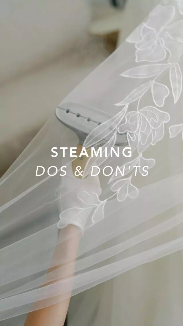 I always recommend brides hire someone who knows how to treat delicate fabrics, particularly those associated with wedding dresses. However, if you go for it alone, here are some steaming DOs and DONT’s:

✅ When the dress arrives at the wedding venue, DO determine where the safest, highest point is to hang the dress first.
🚫 DON’T hang the dress until you place a sheet on the ground. NEVER trust the floor!
✅ DO unzip the garment bag about halfway and take out the train of the dress to let it out to breathe.
🚫 DON’T remove the bodice as you’re not going to be touching that.
✅ DO make sure you know if the material is suitable for steaming. Some delicate fabrics can get damaged in steaming if you don’t know how to do it.
🚫 If you don’t have a professional with you and you aren’t sure, DON’T steam your dress. It’s better not to touch it.
✅ DO check care instructions for each fabric before steaming.

📸 @ashleyraephotography 
.
.
.
.
.
#thestylishbride #bridalfashion #nycstylist #nycweddingdress #newyorkstylist #nystylist #weddingday #weddingplanner #weddingphotographer #bridetobe #bridetobe2023 #bridalinspiration #justengaged #bridestory #weddingstyle #weddinggowns #weddingstory #weddinginspirations #weddingdresstips #tiptuesday #tsbtiptuesday #weddingdresssteamer
